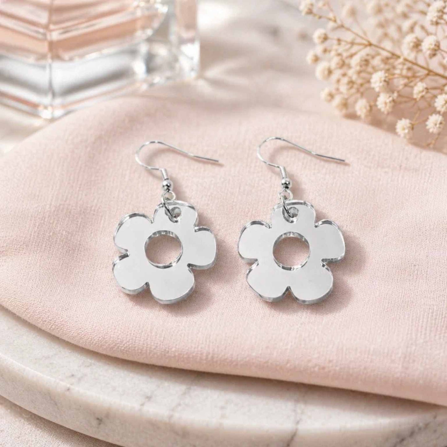 Bloom Flower Midi Earring & Necklace Set
