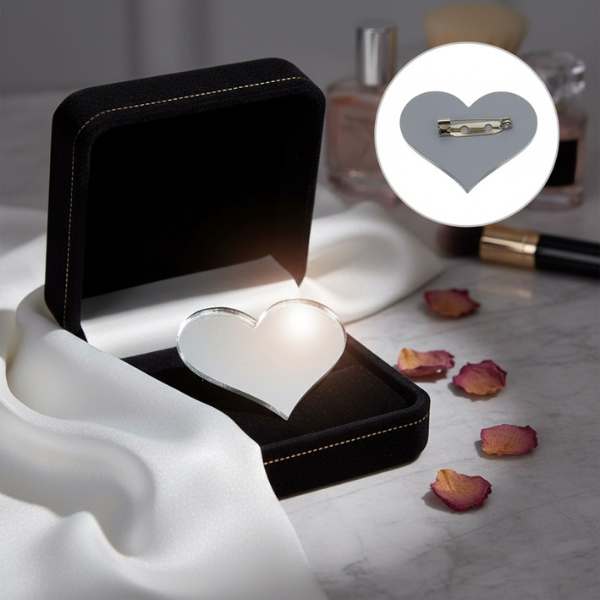 Love Heart Pin – Custom Acrylic Heart Brooch