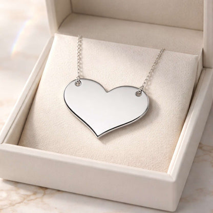 Love Heart Maxi Necklace | Mirror, Glitter & Acrylic | SassyBirds