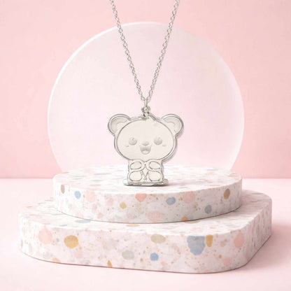 Kawaii Teddy Pop Necklace – Cute Acrylic Bear Pendant
