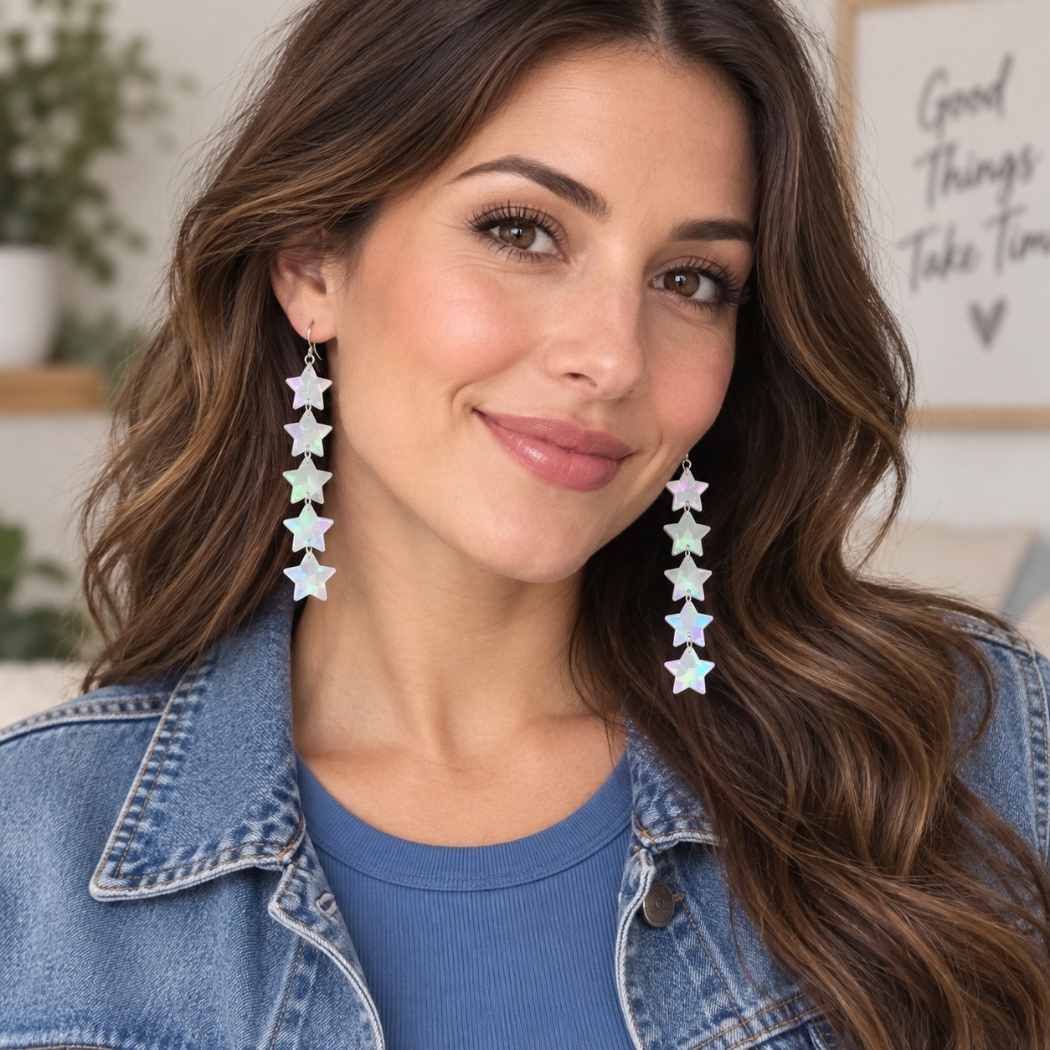 Aurora Star Drop Earrings