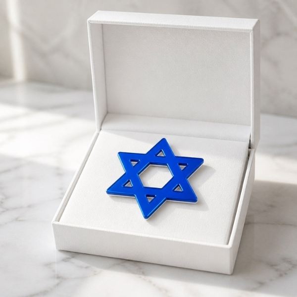 Magen David Pin - 2 blue choices