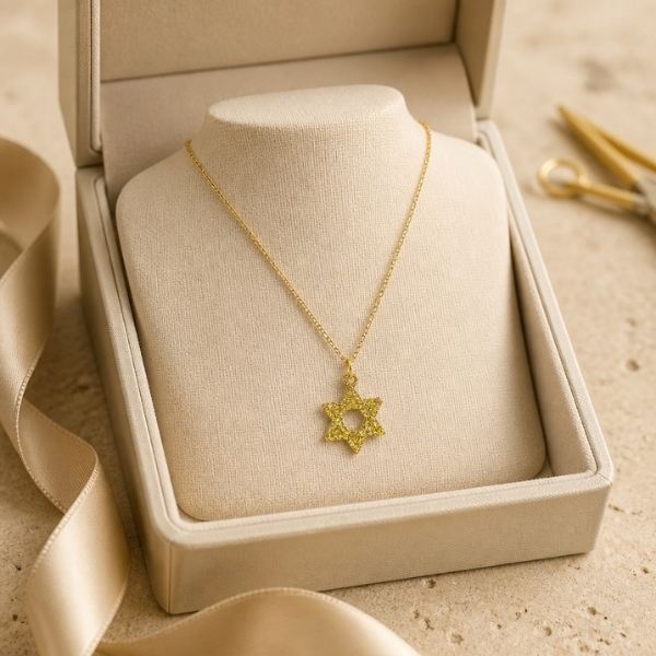 Star of David Charm Necklace