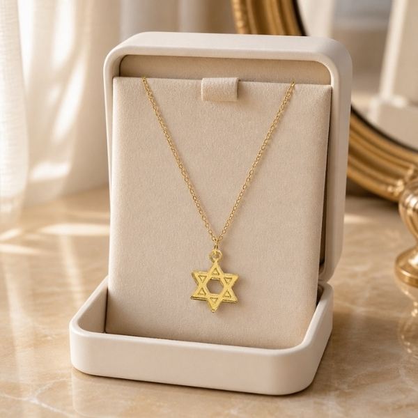 Star of David Charm Necklace