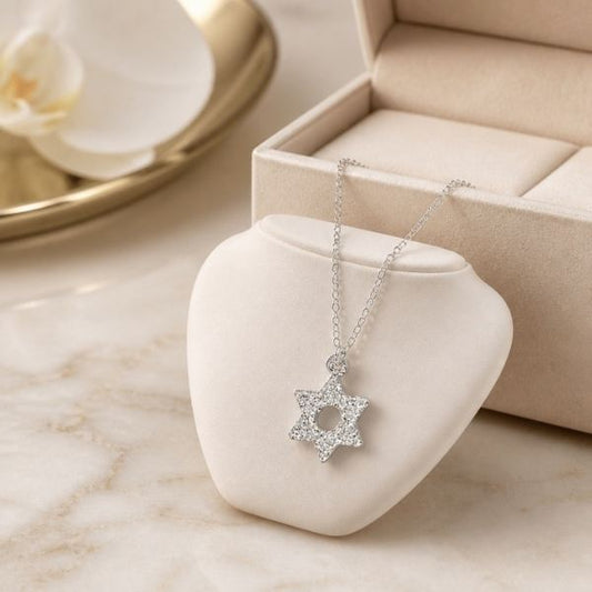 Star of David Charm Necklace
