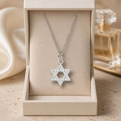 Star of David Charm Necklace