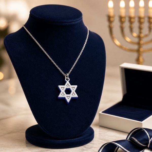 Star of David Charm Necklace