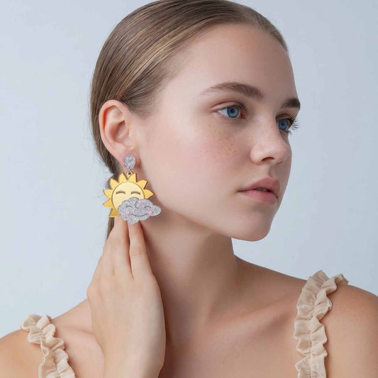 Sun & Moon Dream Drop Earrings