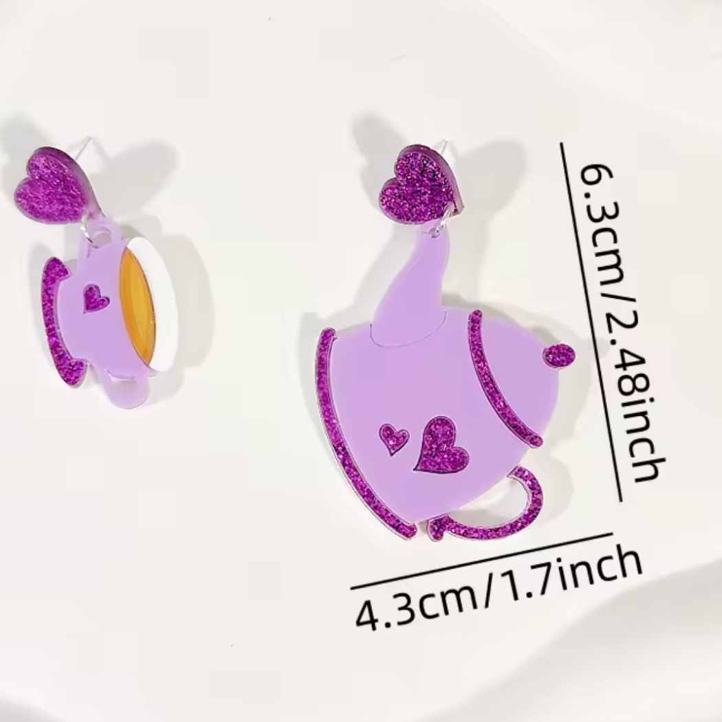 Tea Time Mismatched Earrings – Teapot & Teacup Drops