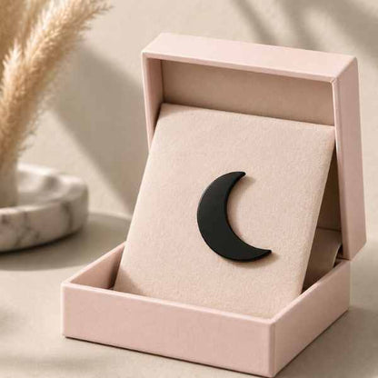 Moon Glow Pin – Acrylic Moon Brooch