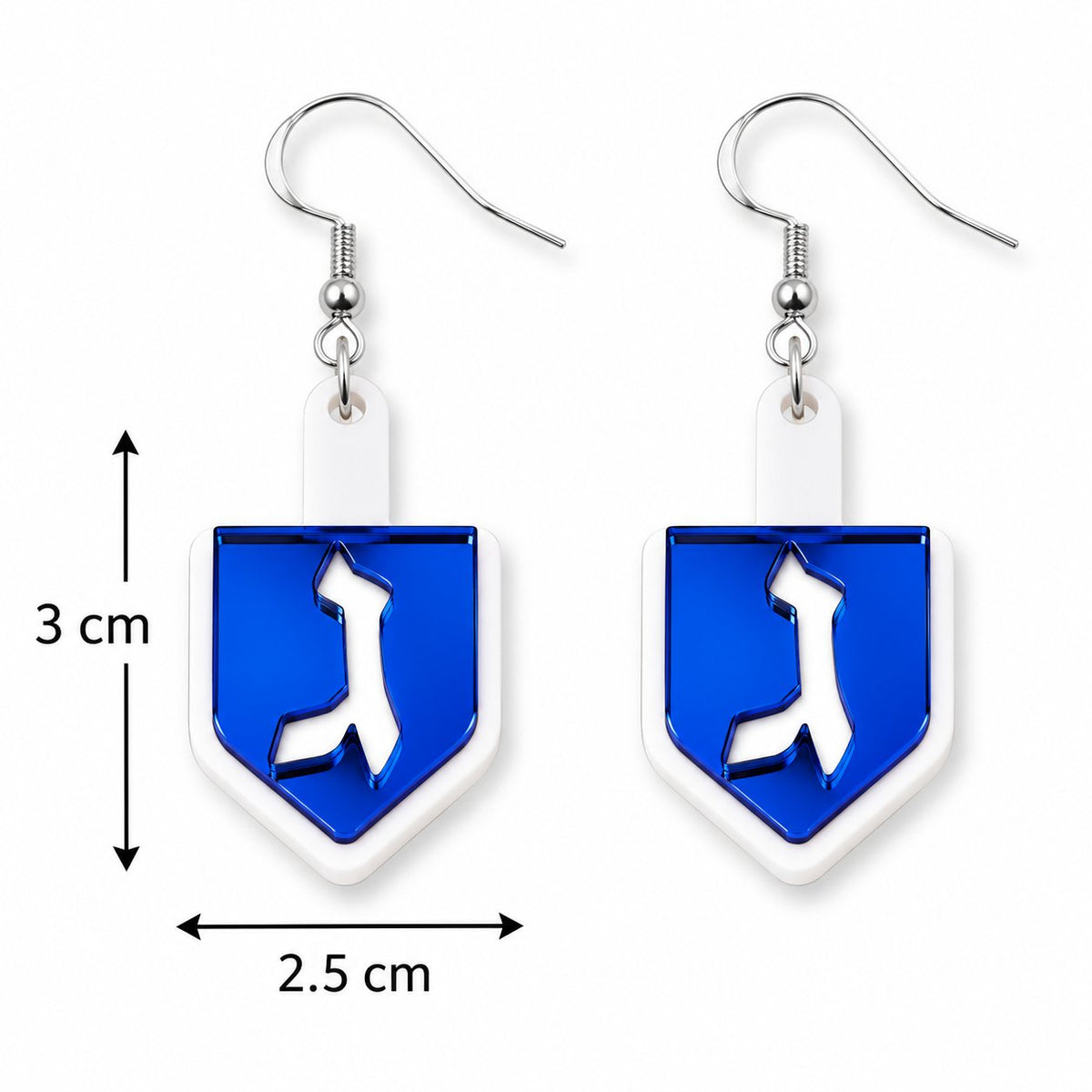 Spin Me Lucky! Layered Acrylic Dreidel Earrings