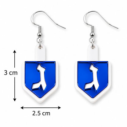 Spin Me Lucky! Layered Acrylic Dreidel Earrings