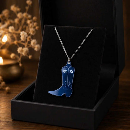 Cowboy Boot Necklace – Western Style Acrylic Pendant | SassyBirds