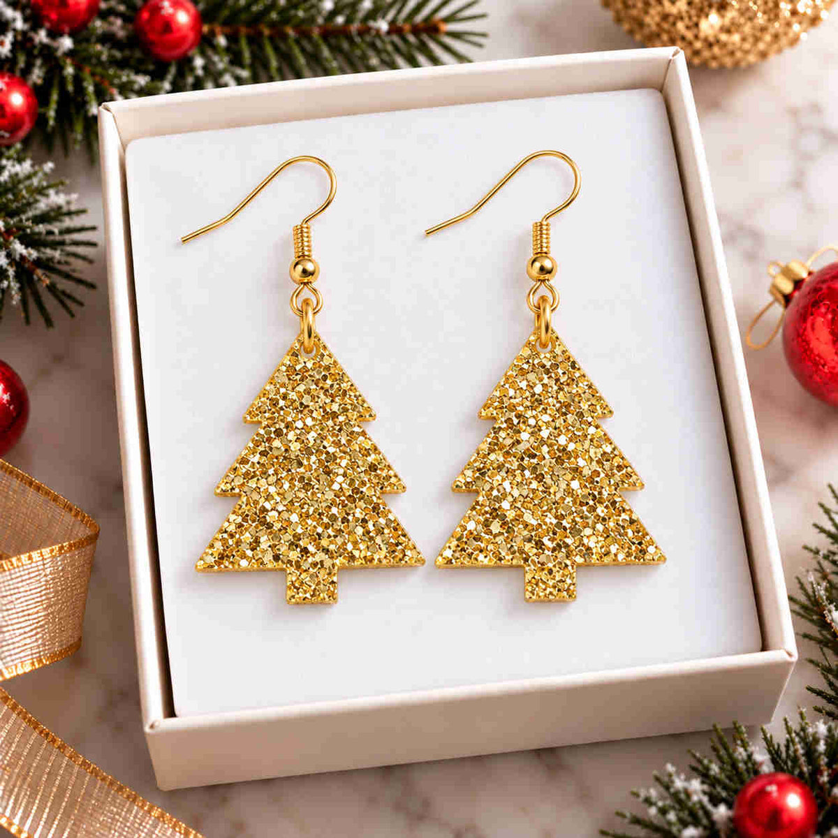 Christmas Tree Earrings - PREORDER