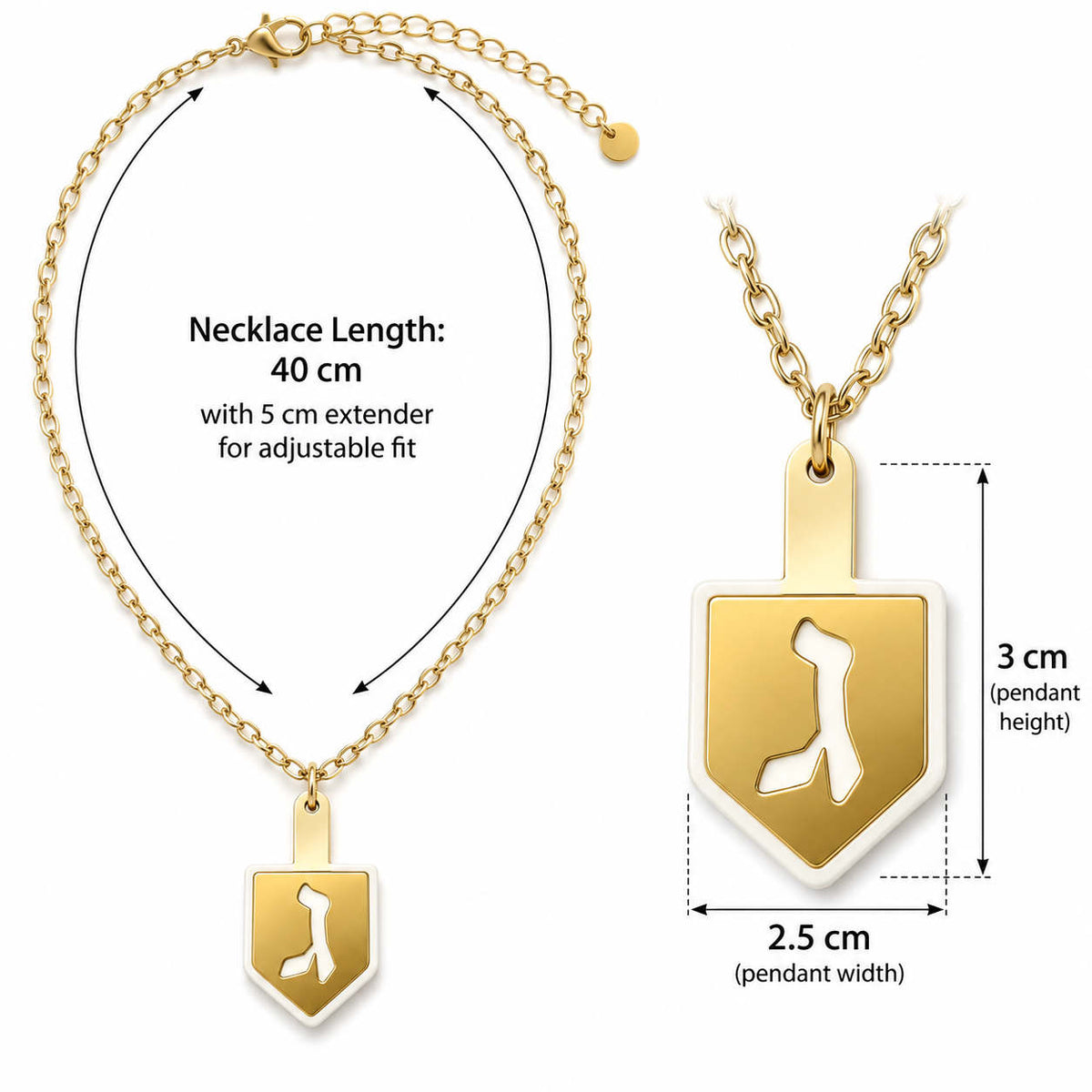 Spin Me Lucky! Layered Acrylic Dreidel Necklace
