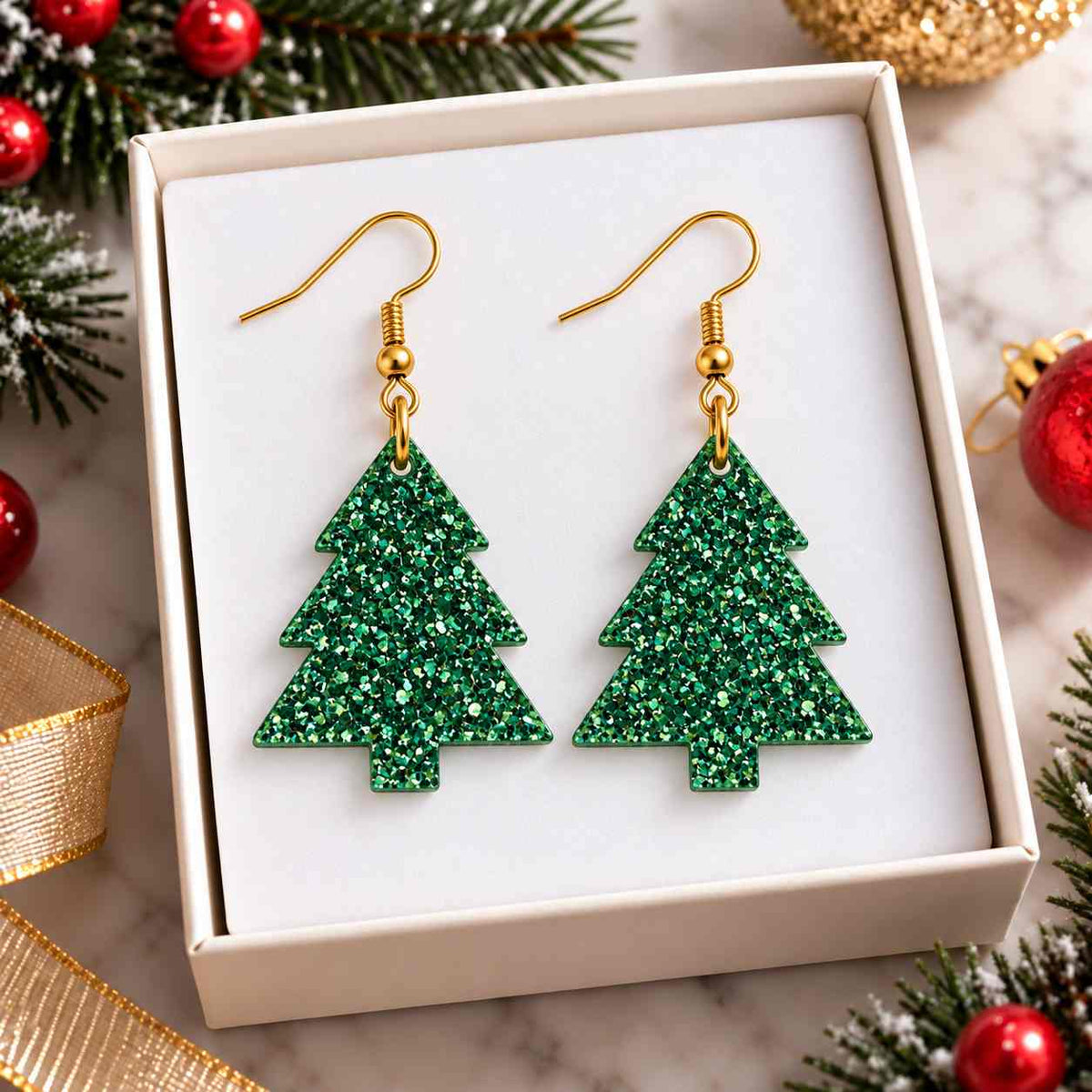 Christmas Tree Earrings - PREORDER