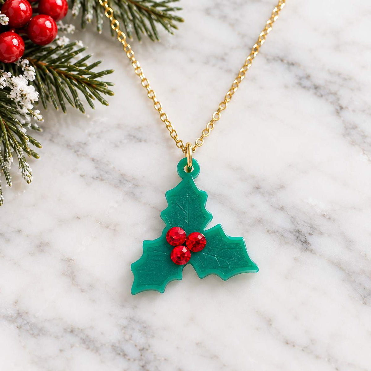 Holly Jolly Christmas Necklace