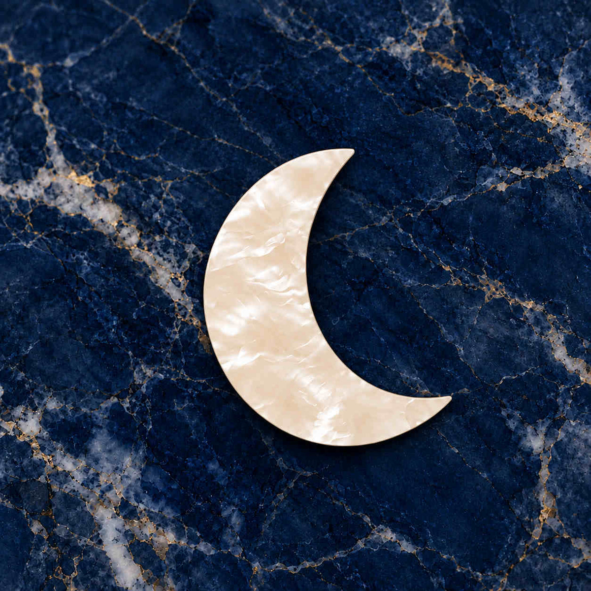 Moon Glow Pin – Acrylic Moon Brooch