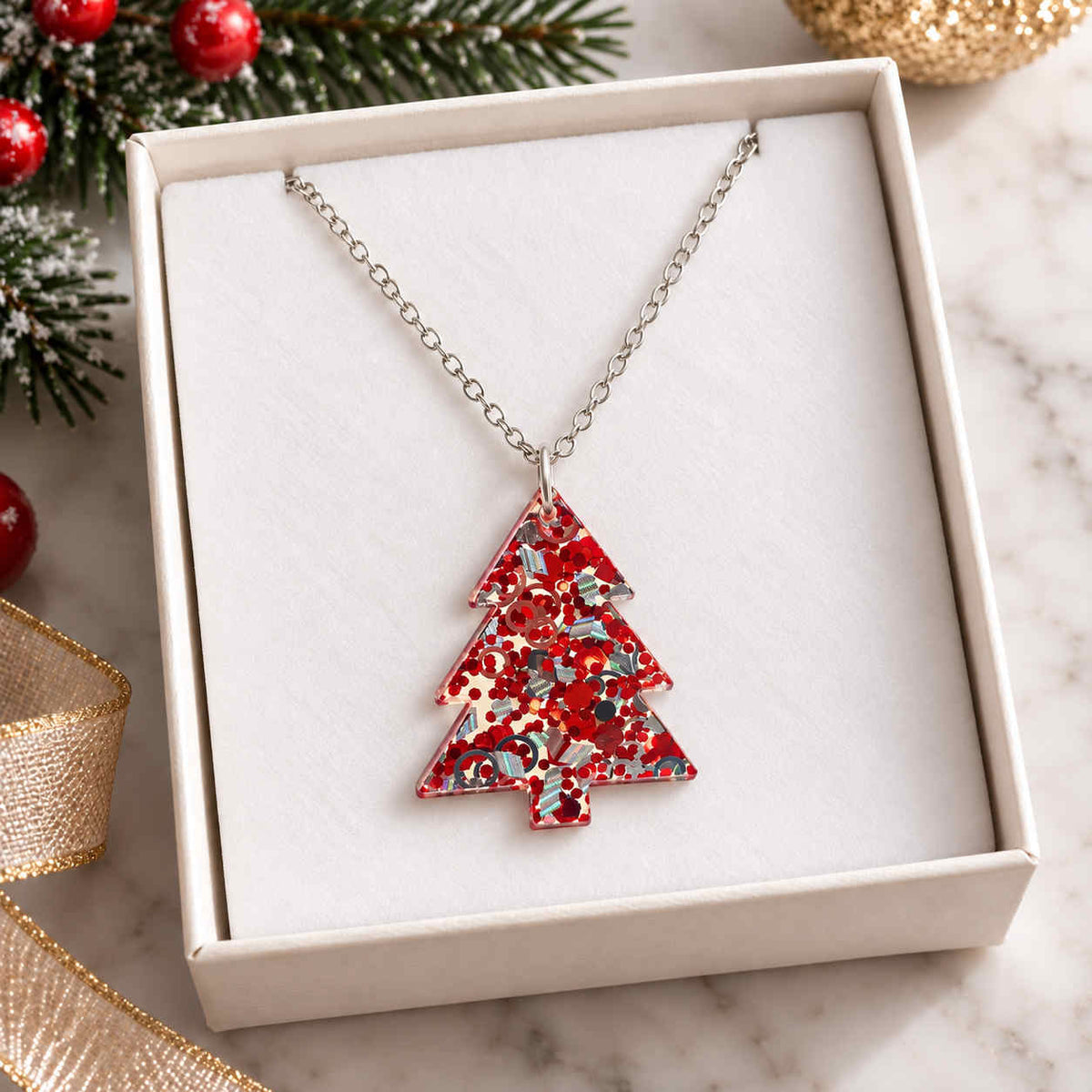 Christmas Tree Necklace - PREORDER SPECIAL