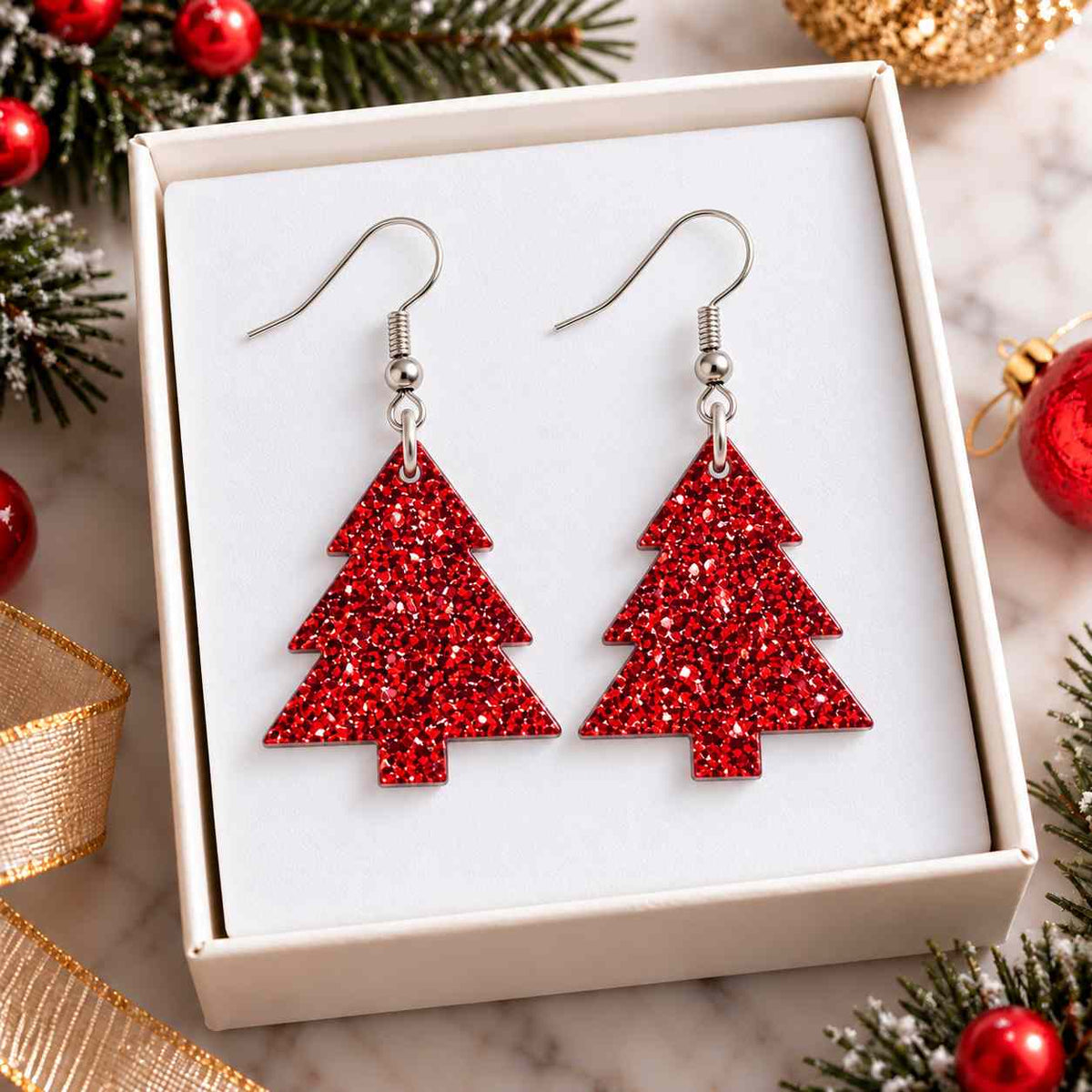 Christmas Tree Earrings - PREORDER