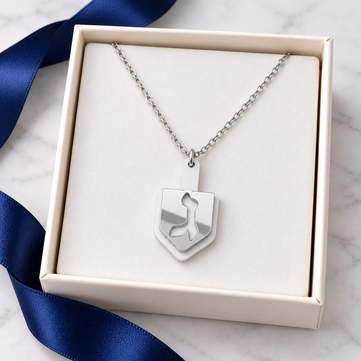 Spin Me Lucky! Layered Acrylic Dreidel Necklace