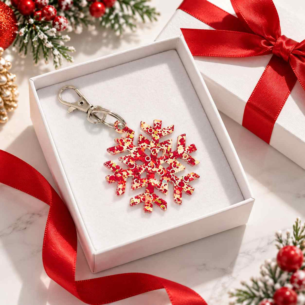 Snowflake Bag Tag & Key Chain | PRE- ORDER